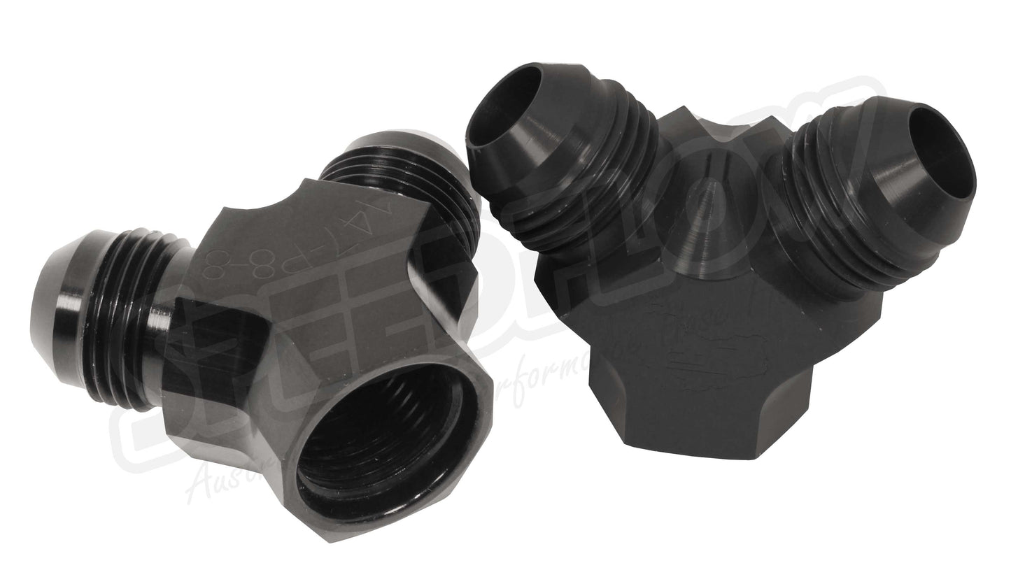 147 Series Y Piece 45° - Female Port to 2 x Male
