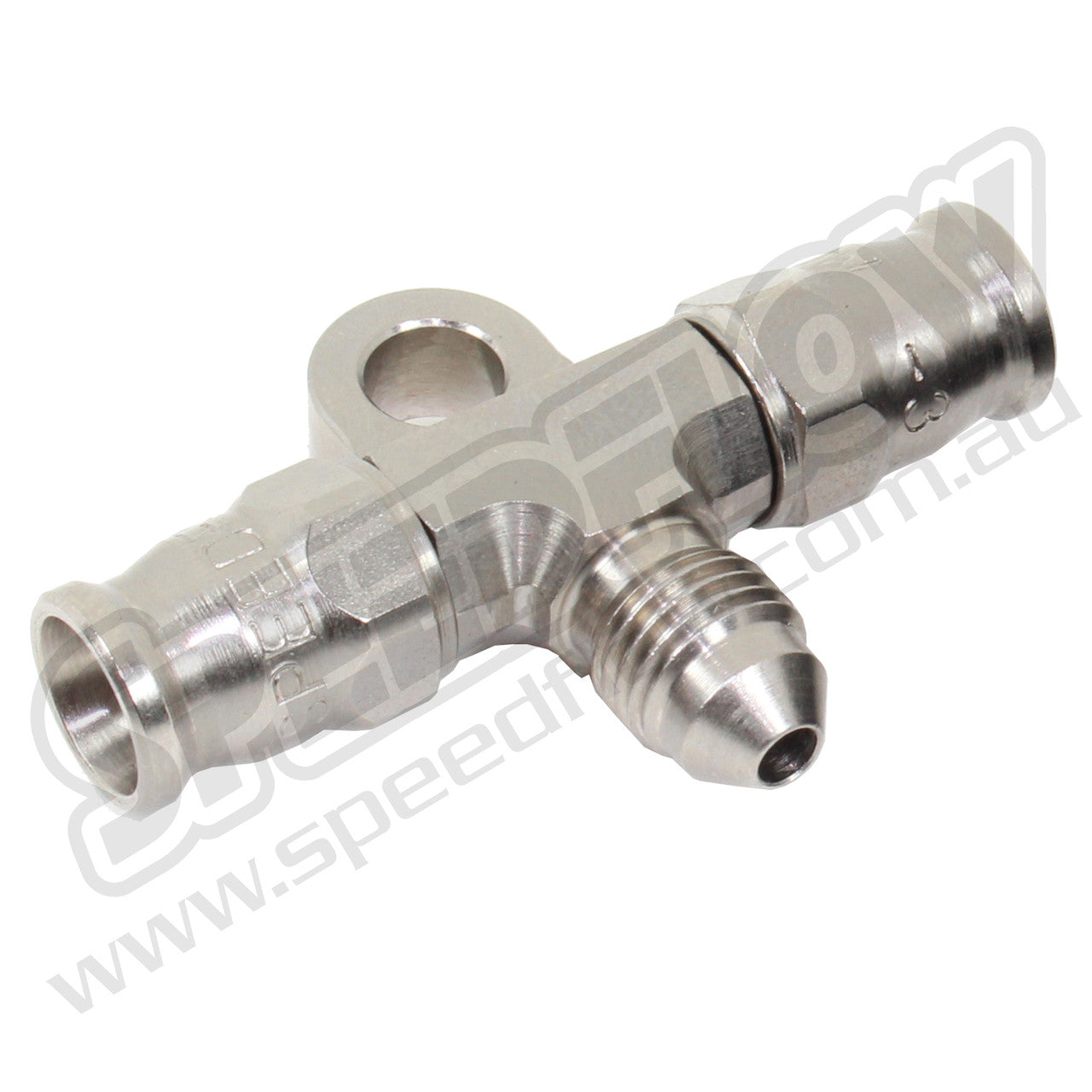 200 Series Hose End Tee with Male & Bracket